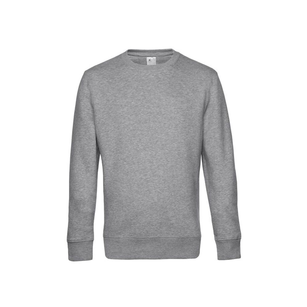 B&C Mens King Crew Neck Sweater / Heather Gray